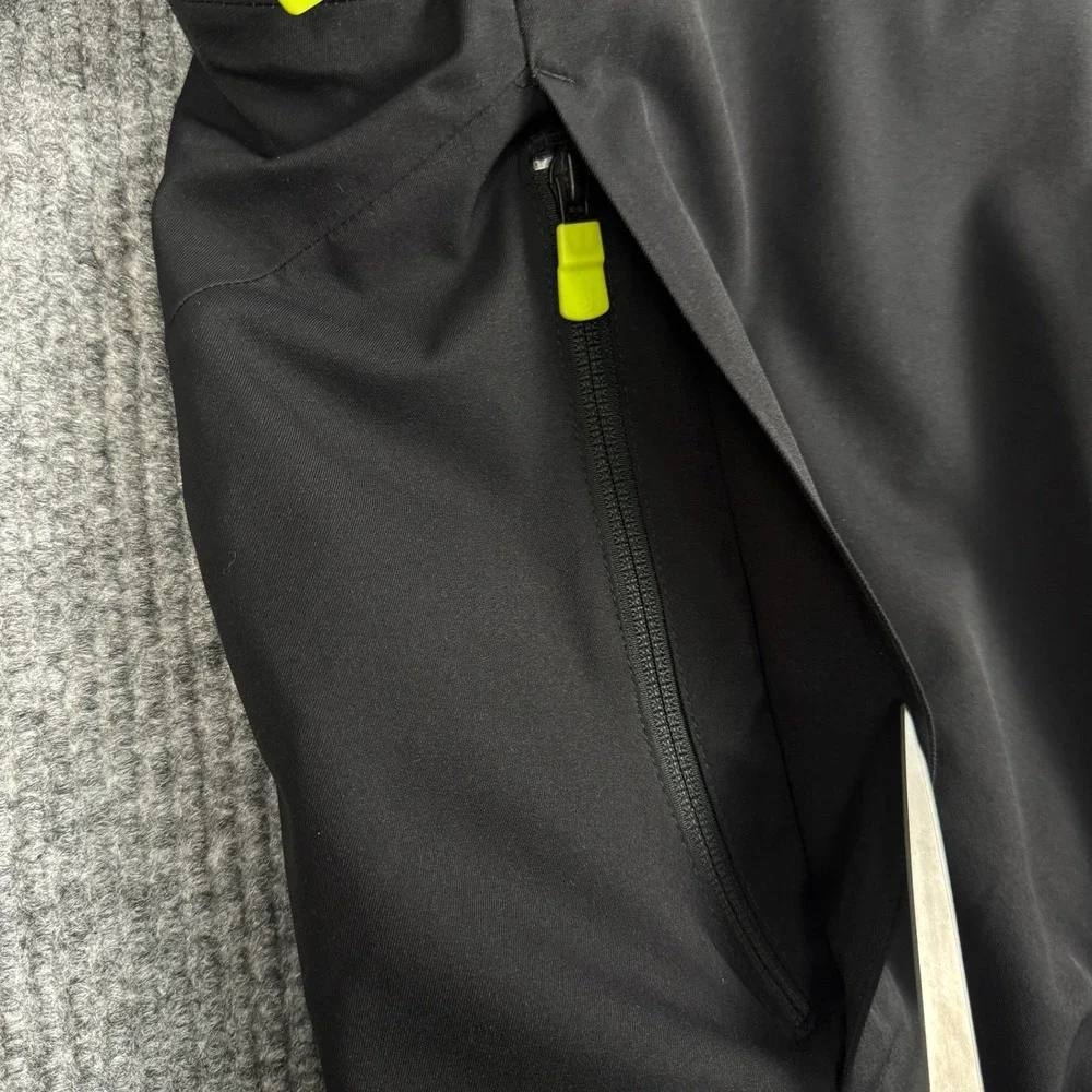 The North Face Jacket Mens L Black Ski Snowboard Shell Hooded Neon HyVent